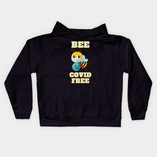 Bee Covid Free Kids Hoodie